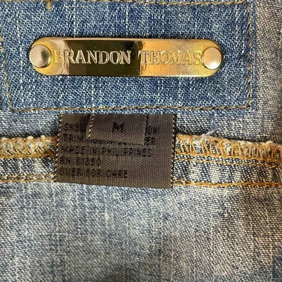 Brandon Thomas Woman’s Lightweight Blue Jean/Suede Jacket Size Medium - Picture 7 of 8